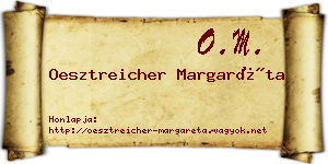 Oesztreicher Margaréta névjegykártya